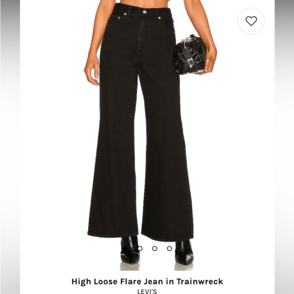 Levi’s High Loose Flare Black Jeans